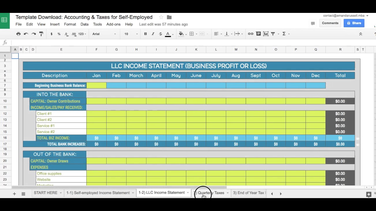 Documents Of Simple Accounting Spreadsheet For Sole Trader With Simple Accounting Spreadsheet For Sole Trader Document