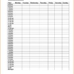 Documents Of Weekly Schedule Template Excel With Weekly Schedule Template Excel In Spreadsheet