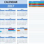 Download 2017 Calendar Template Excel Intended For 2017 Calendar Template Excel Format