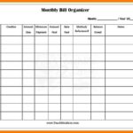 Download Bill Organizer Template Excel With Bill Organizer Template Excel For Free