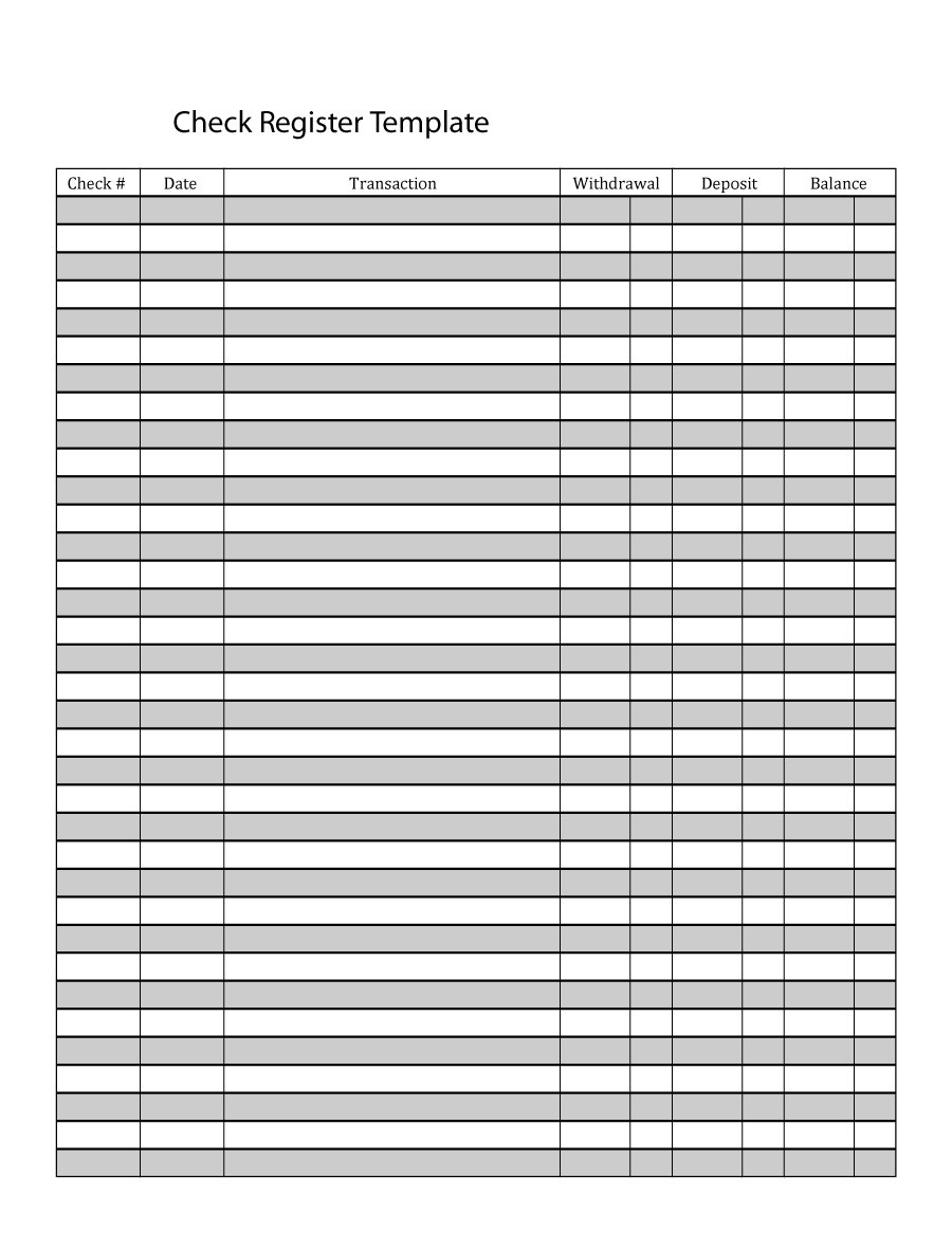 Download Check Register Template Excel With Check Register Template Excel Templates
