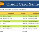Download Credit Card Payment Template Excel Throughout Credit Card Payment Template Excel For Free