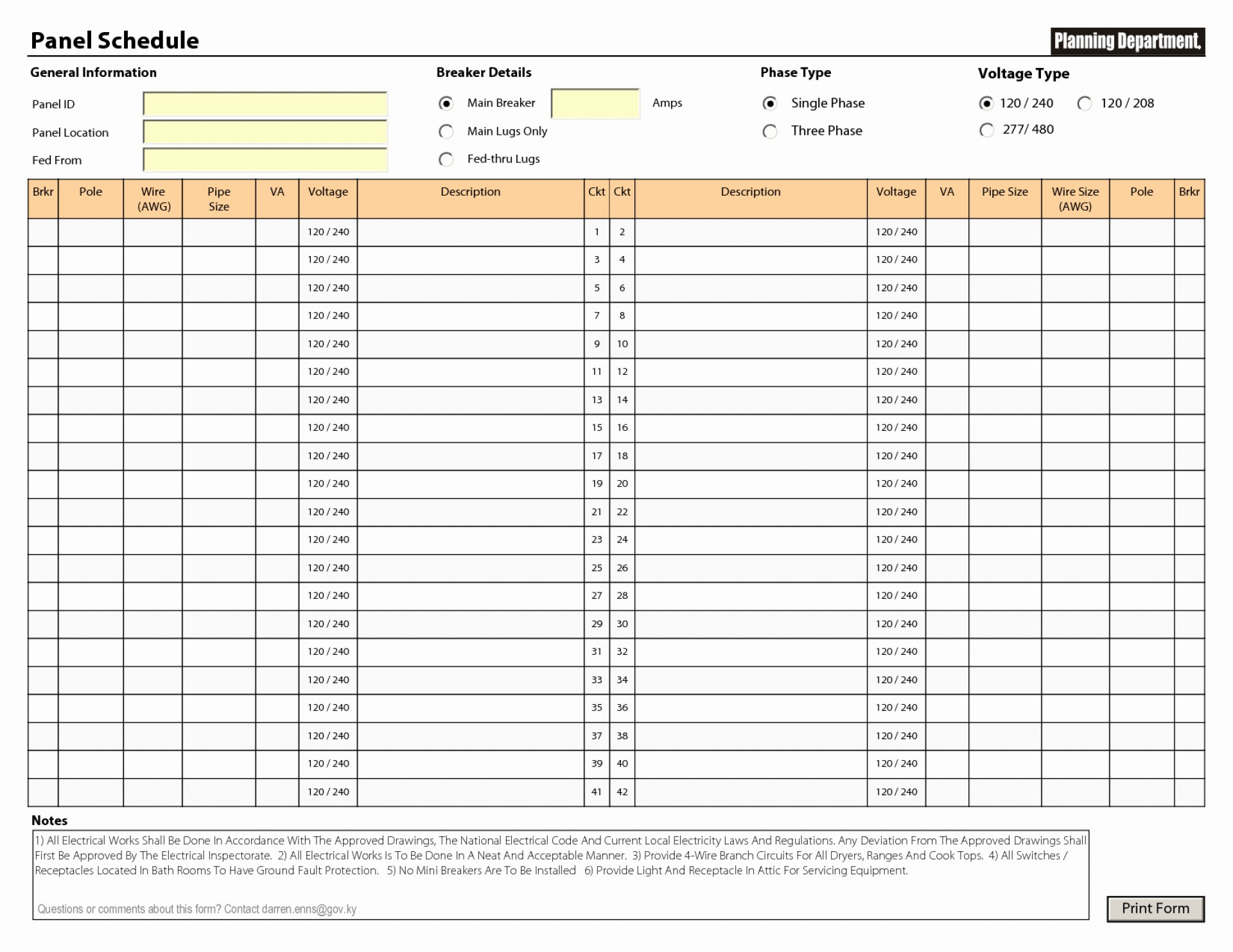 Download Electrical Panel Schedule Template Excel Inside Electrical Panel Schedule Template Excel For Google Spreadsheet