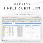 Download Excel Spreadsheet For Wedding Guest List Intended For Excel Spreadsheet For Wedding Guest List Example