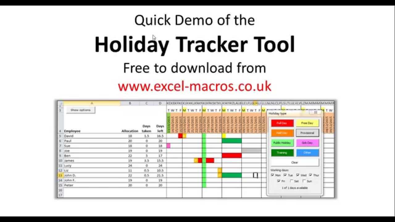 Download Leave Tracker Excel Template Within Leave Tracker Excel Template Format