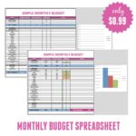 Download Monthly Budget Worksheet Excel With Monthly Budget Worksheet Excel Sample