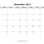 Download November 2017 Calendar Template Excel To November 2017 Calendar Template Excel Printable