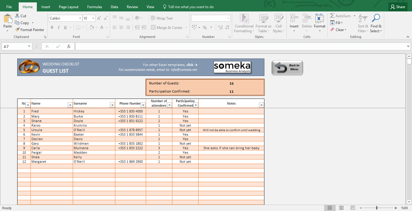 Download Wedding Excel Spreadsheet To Wedding Excel Spreadsheet Document
