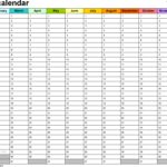 Example Of 2017 Calendar Template Excel Intended For 2017 Calendar Template Excel In Excel