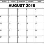 Example Of 2018 Monthly Calendar Template Excel With 2018 Monthly Calendar Template Excel Samples