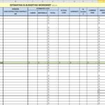 Example Of Construction Cost Excel Template Within Construction Cost Excel Template Samples