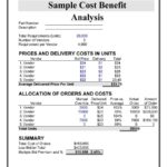 Example of Cost Benefit Analysis Template Excel for Cost Benefit Analysis Template Excel for Personal Use