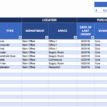 Example Of Excel Asset Inventory Template With Excel Asset Inventory Template Template