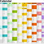Example Of Excel Calendar 2017 Template In Excel Calendar 2017 Template Example