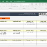 Example Of Excel Spreadsheet Calendar Template For Excel Spreadsheet Calendar Template Document