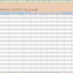 Example Of Excel Spreadsheet For Wedding Guest List With Excel Spreadsheet For Wedding Guest List Sample