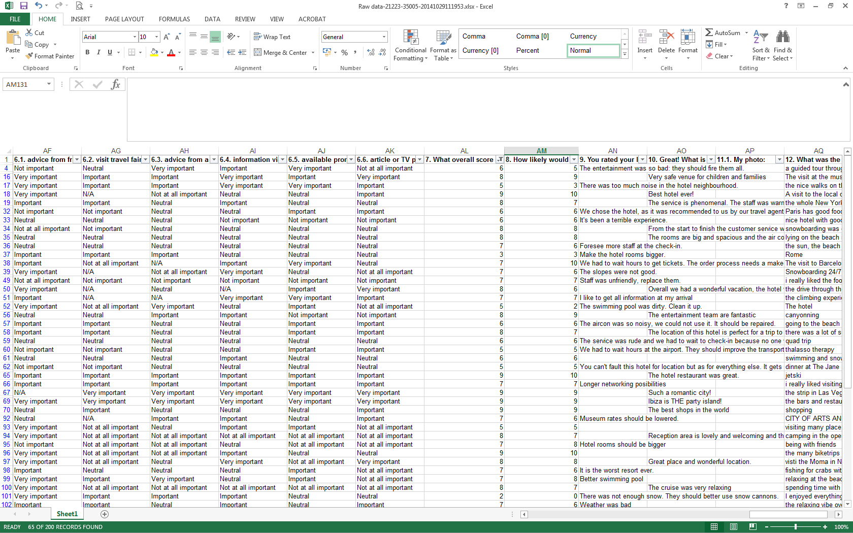 Example Of Excel Survey Template With Excel Survey Template Xls