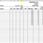 Example Of Excel Templates For Construction Estimating In Excel Templates For Construction Estimating For Google Sheet
