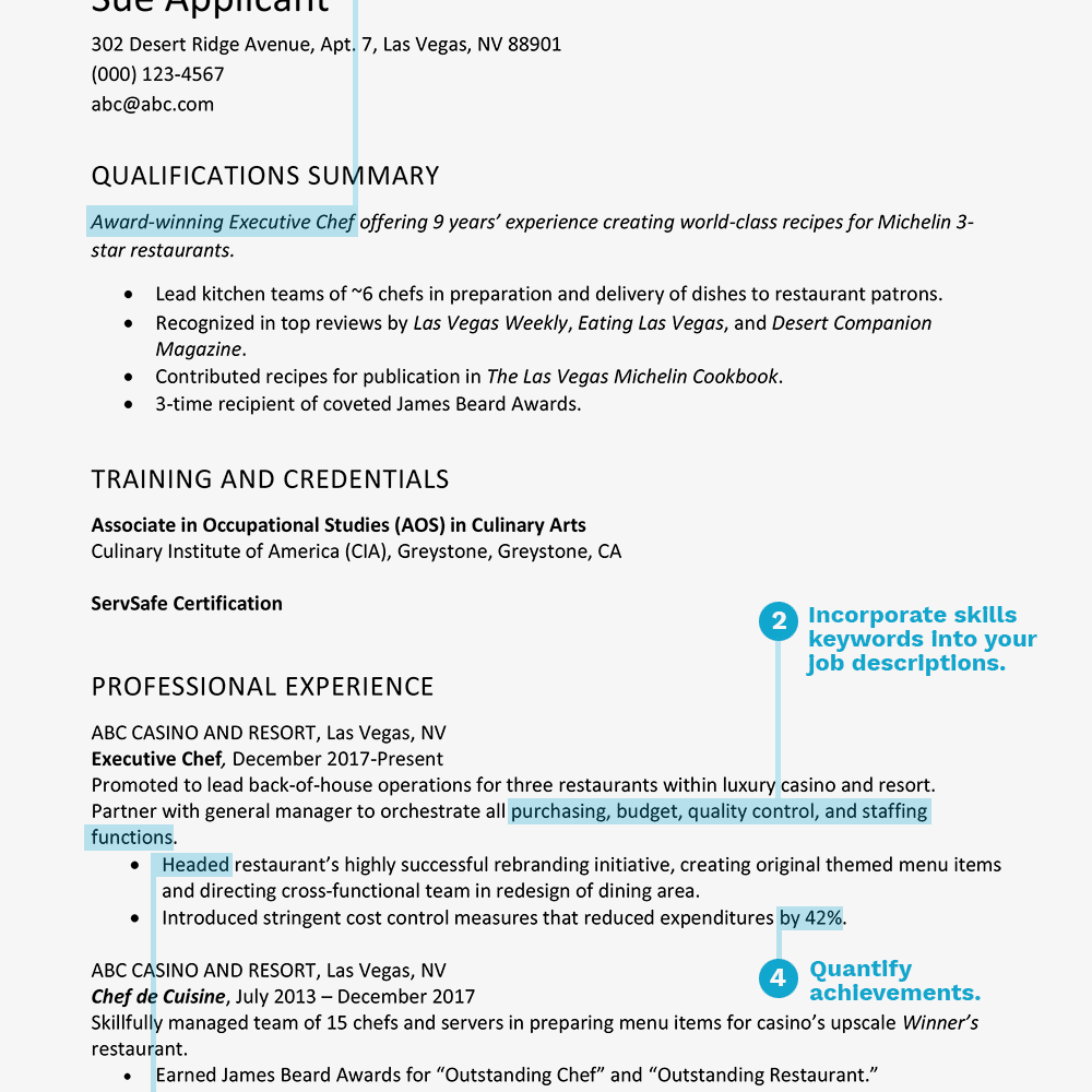 Example Of Excellent Resume Example Inside Excellent Resume Example Download For Free