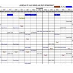 Example Of Facility Maintenance Schedule Excel Template With Facility Maintenance Schedule Excel Template Free Download