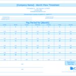 Example Of Monthly Timesheet Template Excel With Monthly Timesheet Template Excel In Workshhet