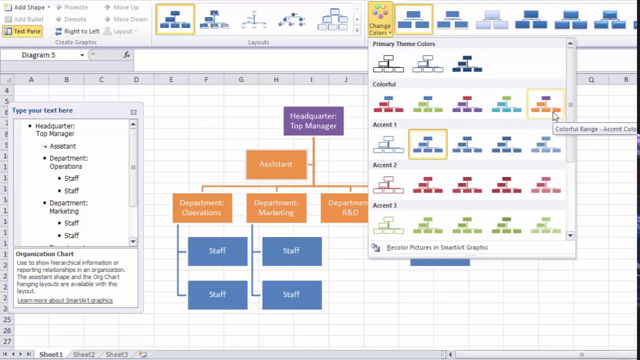 Example Of Org Chart Template Excel Inside Org Chart Template Excel Form