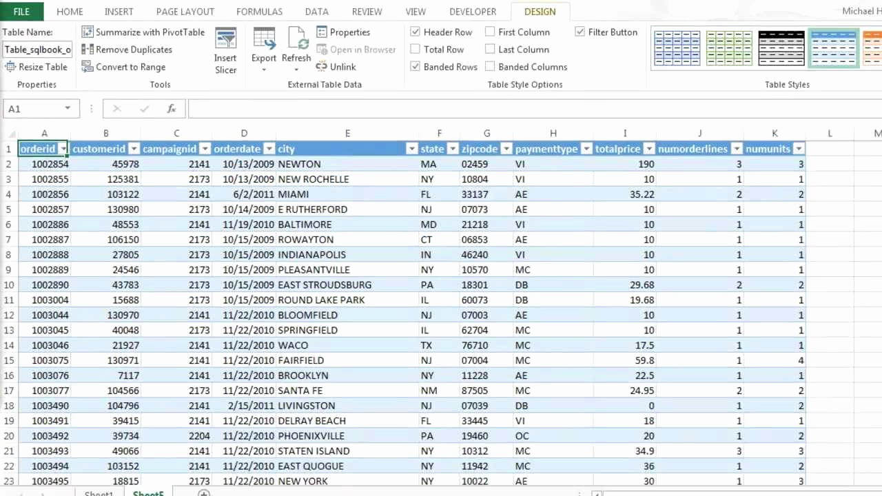 Example of Sample Spreadsheet Data in Sample Spreadsheet Data xls