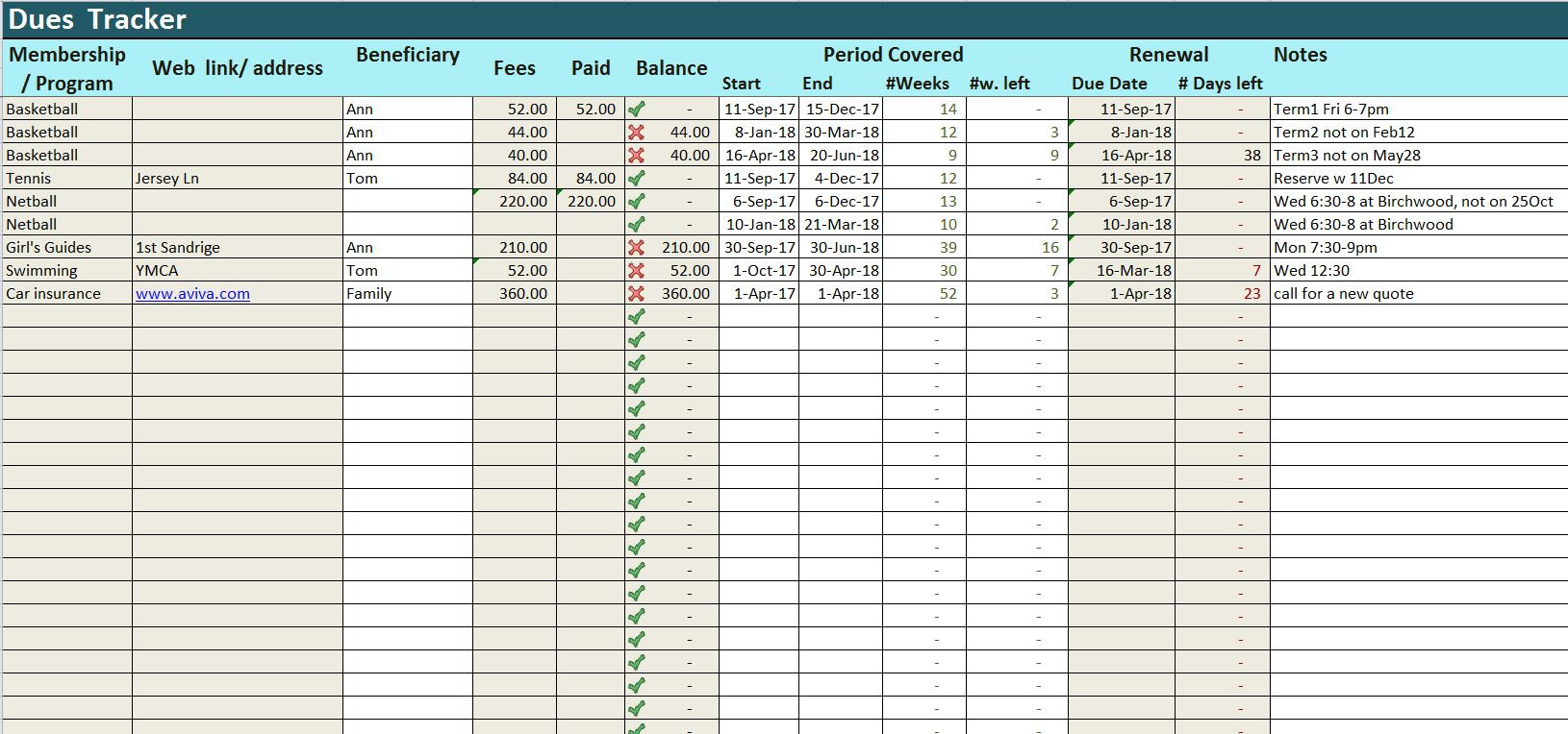Example of Swim Meet Excel Spreadsheet with Swim Meet Excel Spreadsheet Printable