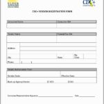 Example Of Vendor Information Form Template Excel Throughout Vendor Information Form Template Excel Letter