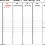 Example Of Weekly Calendar Template Excel Inside Weekly Calendar Template Excel Form