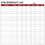 Example Of Workout Log Template Excel In Workout Log Template Excel Sheet