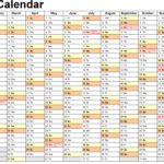 Examples Of 2018 Yearly Calendar Template Excel In 2018 Yearly Calendar Template Excel Document