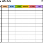 Examples Of Daily Schedule Template Excel Throughout Daily Schedule Template Excel Format