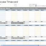 Examples Of Employee Timecard Template Excel To Employee Timecard Template Excel Example