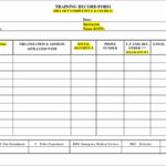 Examples Of Employee Training Record Template Excel In Employee Training Record Template Excel Sheet