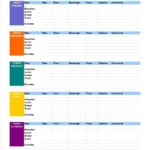 Examples Of Food Diary Template Excel To Food Diary Template Excel Sample