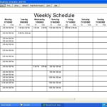 Examples Of Scheduling Spreadsheet In Scheduling Spreadsheet Letter