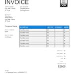 Free Company Invoice Template Excel With Company Invoice Template Excel In Excel
