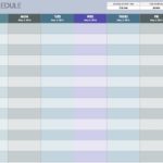 Free Excel Class Schedule Template And Excel Class Schedule Template Format