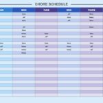 Free Monthly Chore Chart Template Excel For Monthly Chore Chart Template Excel Free Download