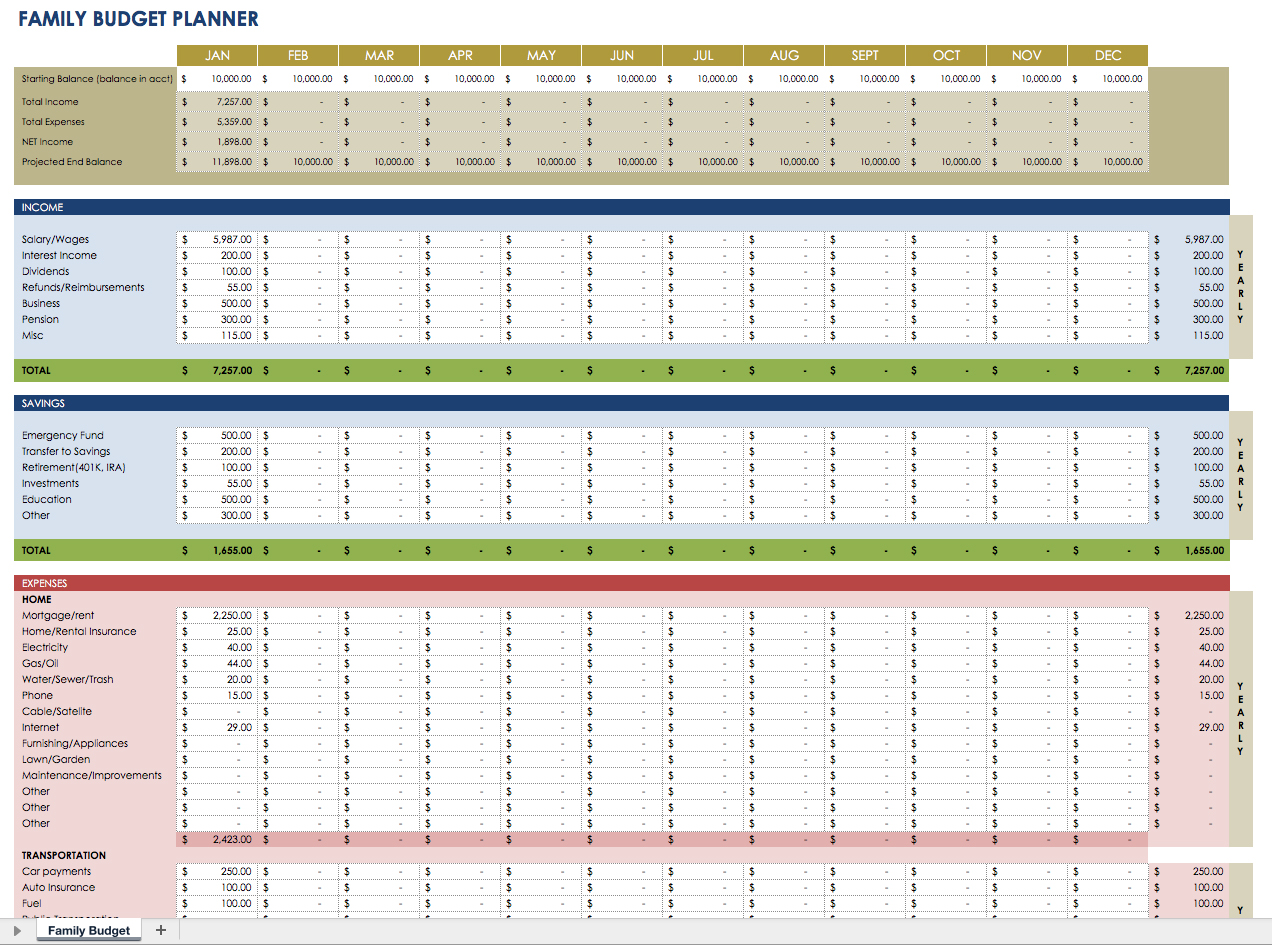 Free Personal Financial Plan Template Excel With Personal Financial Plan Template Excel Form
