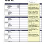 Free Task List Template Excel In Task List Template Excel Format