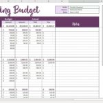 Free Wedding Excel Spreadsheet Within Wedding Excel Spreadsheet Sample