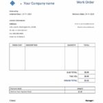 Letter Of Auto Repair Order Template Excel To Auto Repair Order Template Excel Letter
