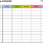 Letter Of Daily Schedule Template Excel In Daily Schedule Template Excel Letters