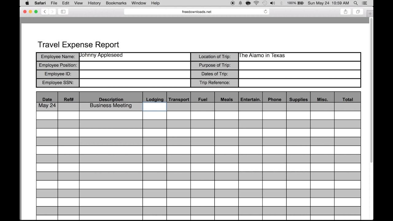 Letter Of Excel Business Travel Expense Template Intended For Excel Business Travel Expense Template For Google Sheet