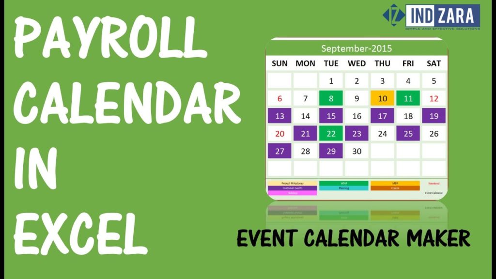 Excel Payroll Calendar Template excelguider com