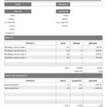 Letter Of Excel Templates For Invoices With Excel Templates For Invoices Printable
