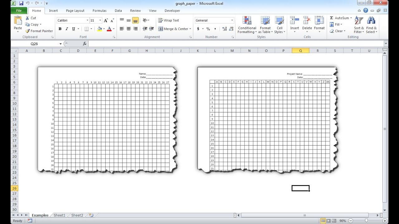 Letter Of Graph Paper Template Excel With Graph Paper Template Excel Examples