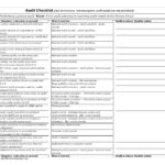 Letter Of Internal Audit Checklist Template Excel Inside Internal Audit Checklist Template Excel Template